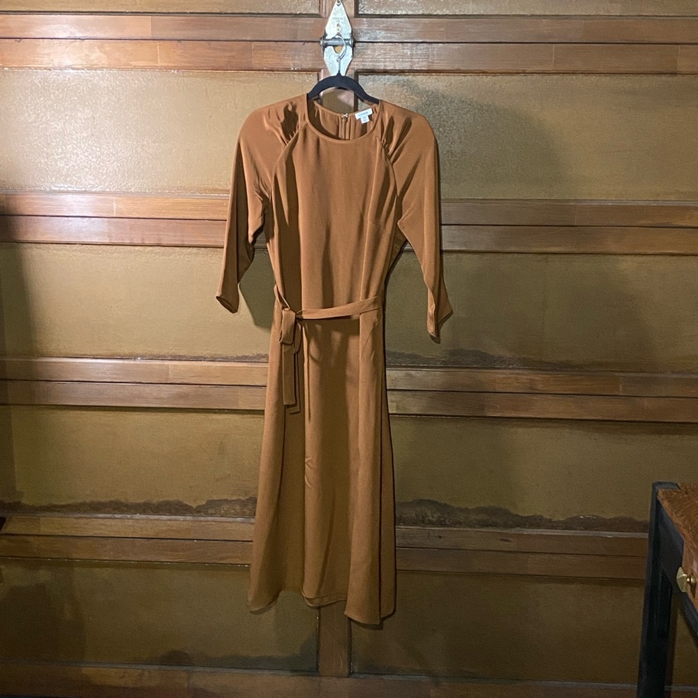 Cuyana Women’s Tan Long Sleeve Dress Size S